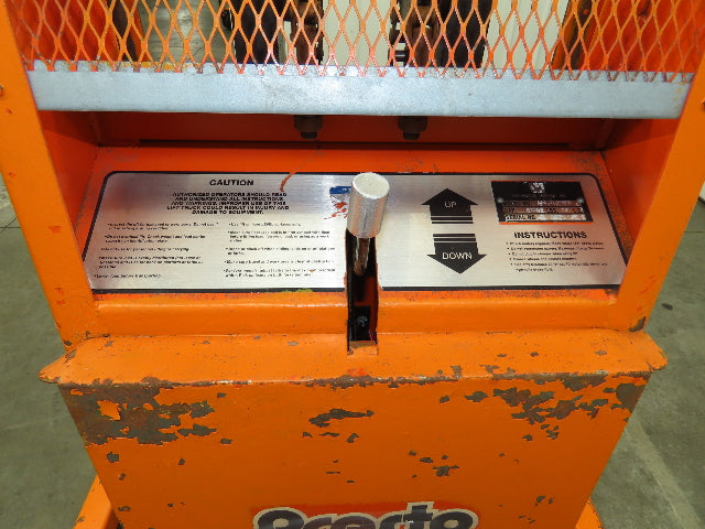 Presto PSA2762 Manual Walkie Straddle Pallet Stacker 12V Lift 2700 Lb 60" Truck