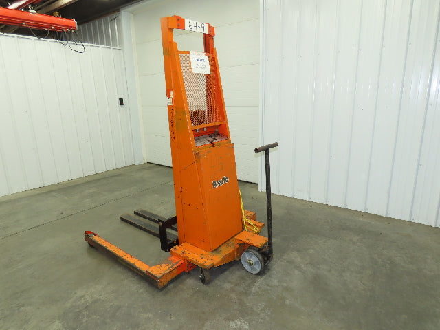 Presto PSA2762 Manual Walkie Straddle Pallet Stacker 12V Lift 2700 Lb 60" Truck