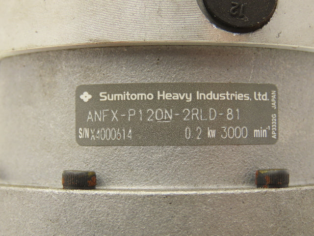 Sumitomo ANFX-P120N-2RLD-81 Planetary Gear Reducer 81:1 Servo Gearbox 14x25mm