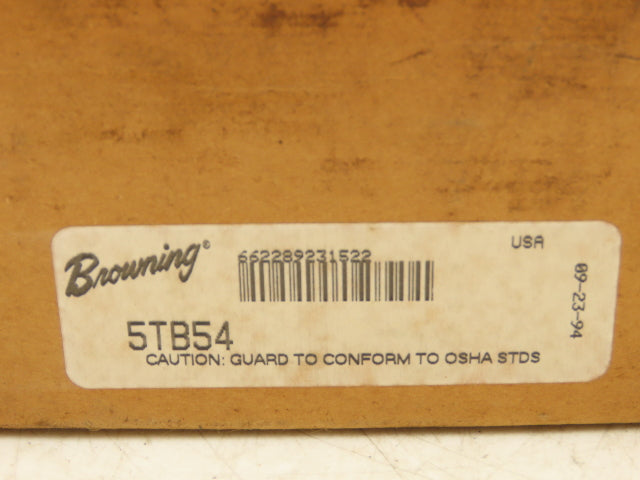 Browning 5TB54 5 Groove Pulley 5.75"-OD A,B Belt Split Taper Q1 Bushing Required