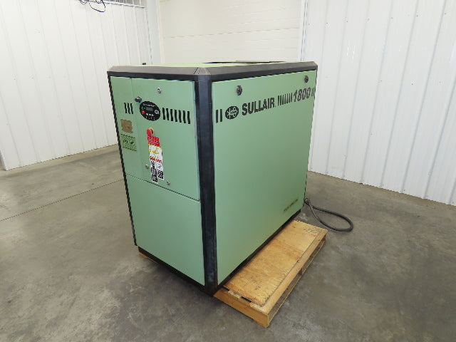 Sullair 1809/A Rotary Screw Air Compressor 125 PSI 25 HP 460V 63371 hrs
