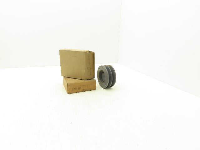 Browning 2TB40 V-Belt Pulley 2 Groove A-B Belt 4.35"OD P1 Bushing Lot Of 2