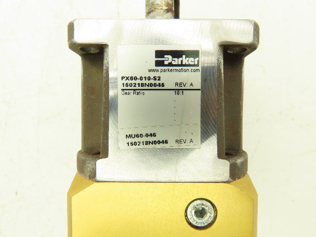 Parker PX60-010-S2 Inline Servo Gearhead 10:1 Gearbox Reducer Rev A MU60-046