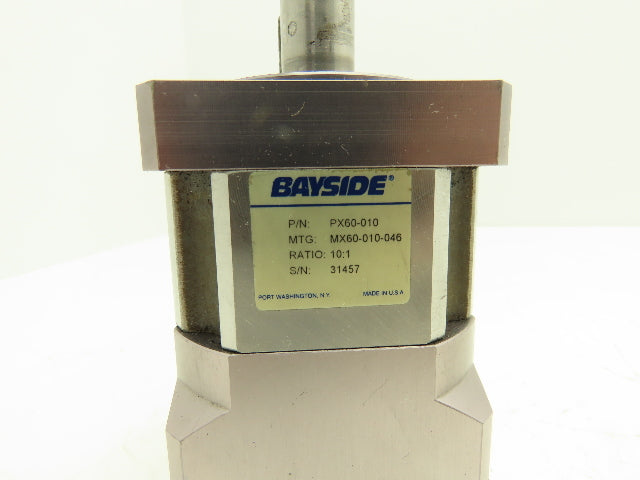 Bayside PX60-010 Inline Servo Gearhead Gearbox Reducer 10:1 3200rpm MX60-010-046
