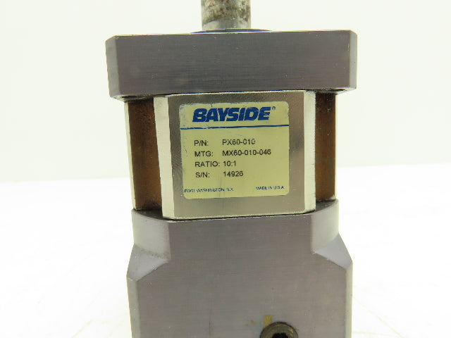 Bayside PX60-010 Inline Servo Gearhead Gearbox Reducer 10:1 3200rpm MX60-010-046
