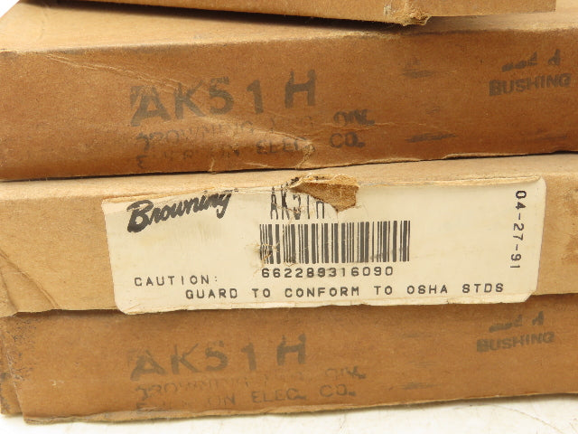 Browning AK51H Single Groove Pulley 4.9"OD A-Belt Split Taper Bushing Lot Of 4