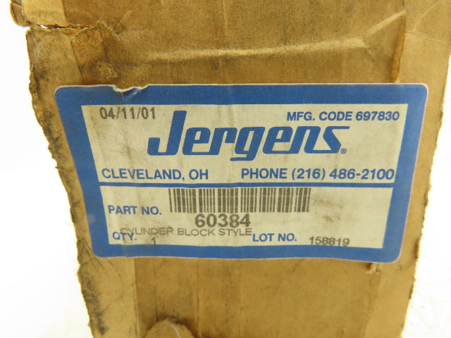 Jergens 60384 Block Style Double Acting Hydraulic Cylinder 1" Stroke 5000 PSI