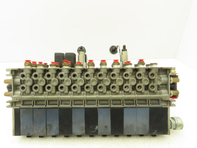 SMC NVV5FS2-01T-111-02T 11-Station Pneumatic Solenoid Valve Manifold Assembly