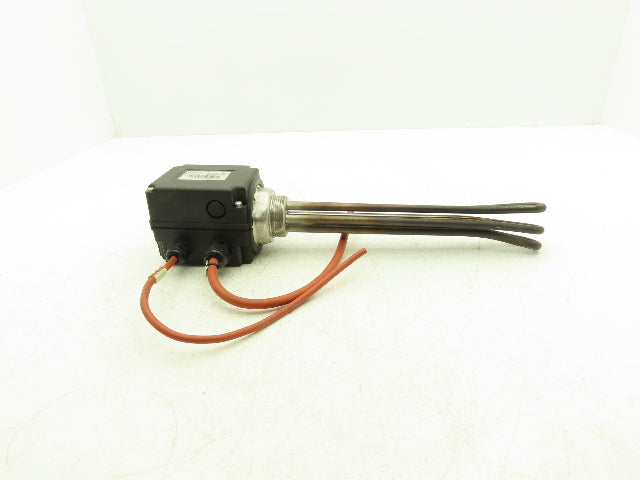 DEW 5E698 Immersion Tube Heater Element 2000W 480V 3PH 1.5" Screw Plug 11"L