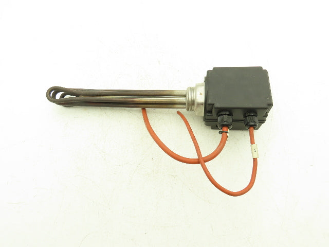 DEW 5E698 Immersion Tube Heater Element 2000W 480V 3PH 1.5" Screw Plug 11"L