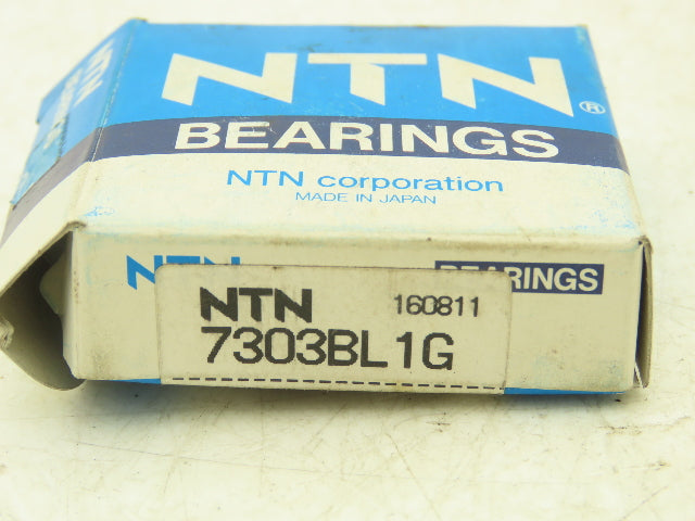 NTN 7303BL1G Angular Contact Ball Bearing 17mm-ID x 47mm-OD x 14mm-W