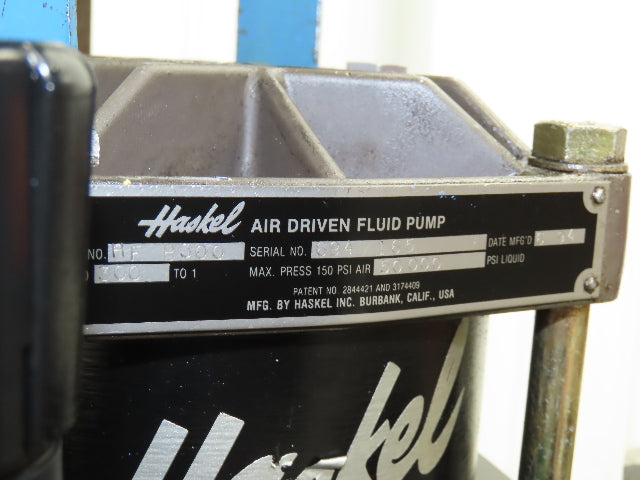 Haskel HFB300 Pneumatic Air Driven Hydraulic Booster Pump 300:1 Ratio 50000PSI