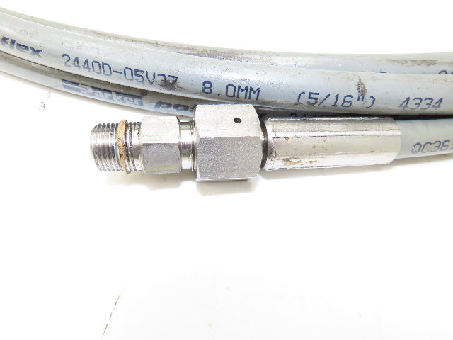Parker 2440D-05V37 Polyflex 8.0mm 5/16" x 30' Hose Max WP 21750PSI 3/4-18 Flair