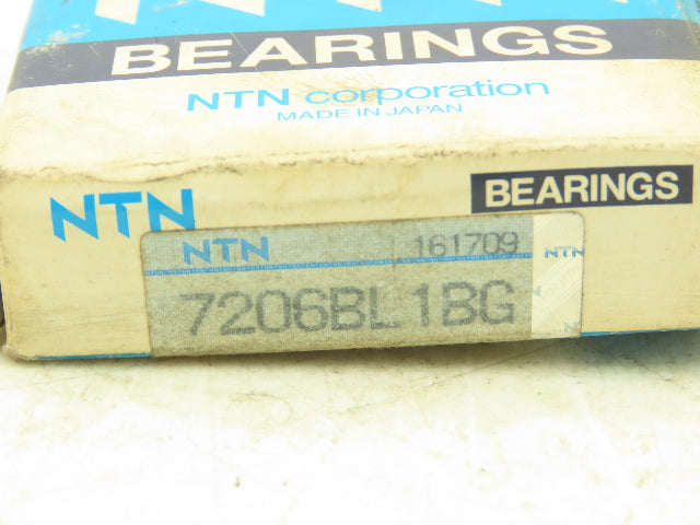NTN 7206BL1BG Ball Bearing 30mm-ID x 62mm-OD x 16mm-W