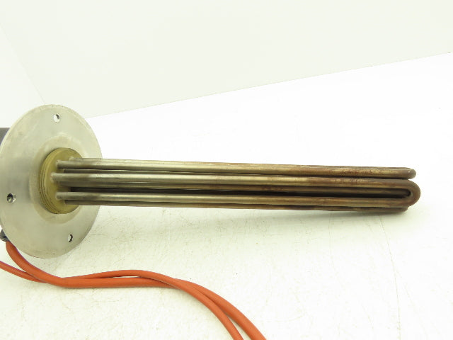DEW 5E703 Immersion Tube Heater Element 4kW 480V 3PH 2" Screw Plug 14.5"L