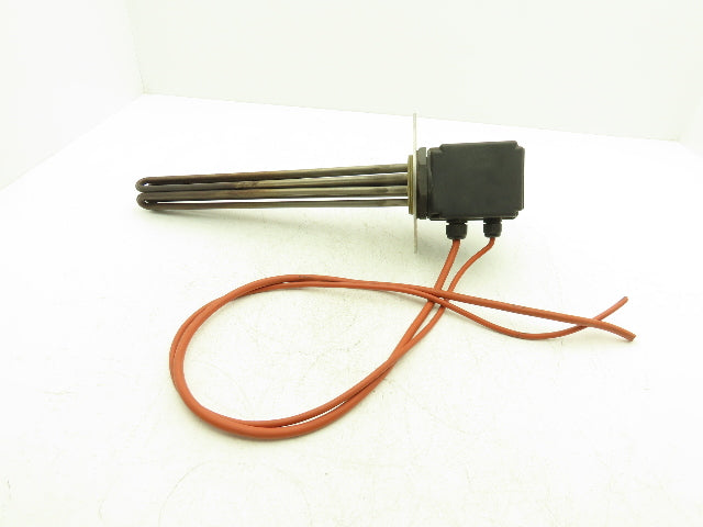 DEW 5E703 Immersion Tube Heater Element 4kW 480V 3PH 2" Screw Plug 14.5"L