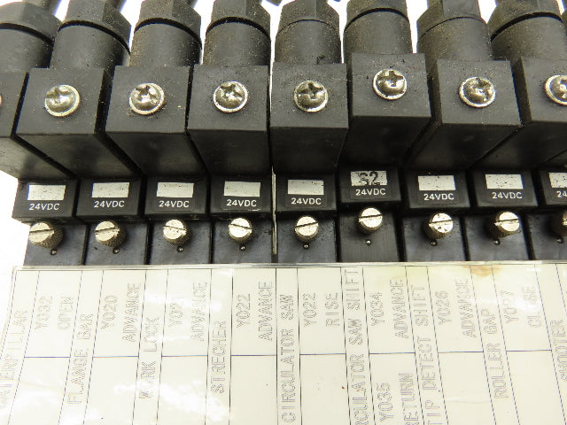 Koganei Pneumatic Solenoid Valve 10-Station W/Single Supply Manifold 24V