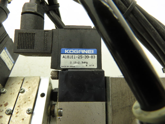 Koganei Pneumatic Solenoid Valve 10-Station W/Single Supply Manifold 24V