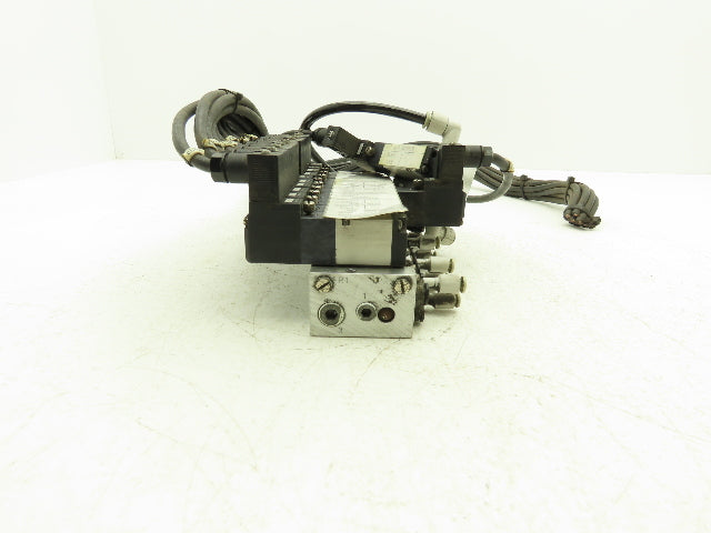 Koganei Pneumatic Solenoid Valve 10-Station W/Single Supply Manifold 24V