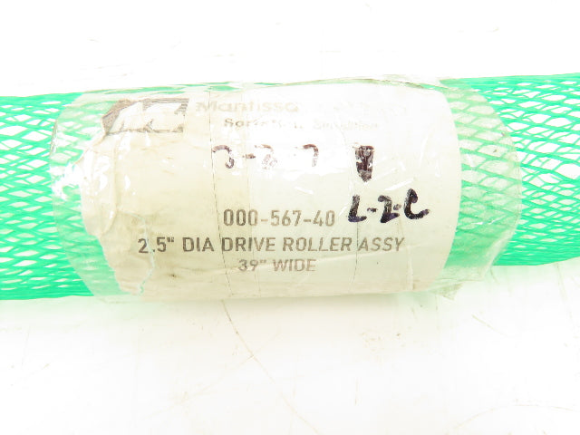 Mantissa 000-567-40 Sorter Conveyor Roller 2.5"x 39" Spur Belt Drive