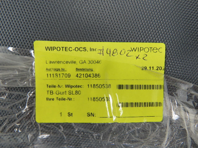Habasit 11850538 HSW-5EBM Wipotec SL80 Scale Conveyor Belt 890mm x 3260mm 35"W