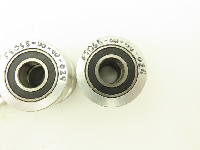 NA FS065-00-00-024 V-Groove Wheel 2 Bearing 57mm-OD x 20mm-ID x 41mm-W Lot Of 3