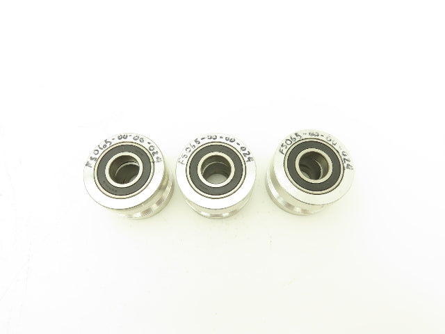 NA FS065-00-00-024 V-Groove Wheel 2 Bearing 57mm-OD x 20mm-ID x 41mm-W Lot Of 3