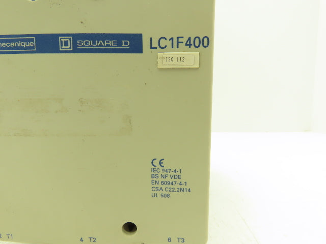 Telemecanique LC1 F400 Motor Starter Contactor 300Hp 600VAC 3 Pole 110V Coil