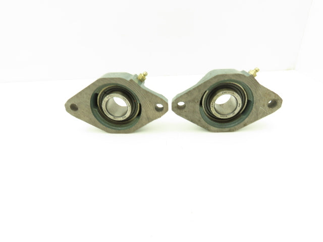 Dodge 128502 1 1/8 Flange Bearing 1 1/8" Bore 2 Bolt No Locking Collar Lot Of 2