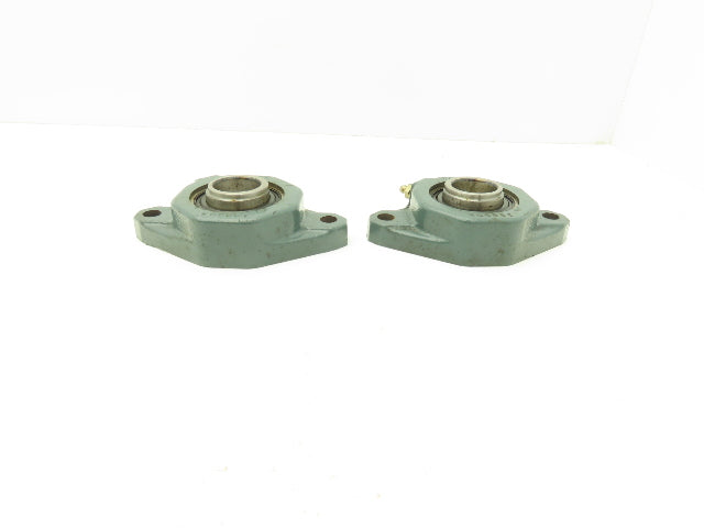 Dodge 128502 1 1/8 Flange Bearing 1 1/8" Bore 2 Bolt No Locking Collar Lot Of 2