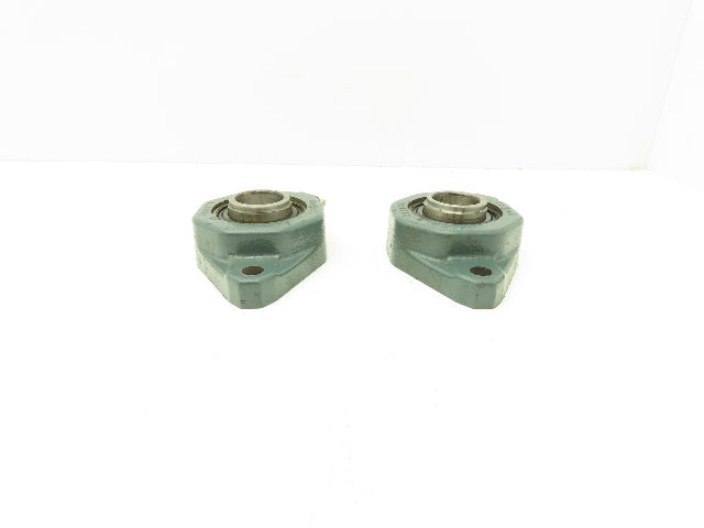 Dodge 128502 1 1/8 Flange Bearing 1 1/8" Bore 2 Bolt No Locking Collar Lot Of 2