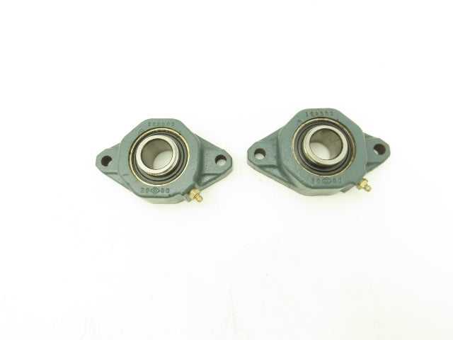 Dodge 128502 1 1/8 Flange Bearing 1 1/8" Bore 2 Bolt No Locking Collar Lot Of 2