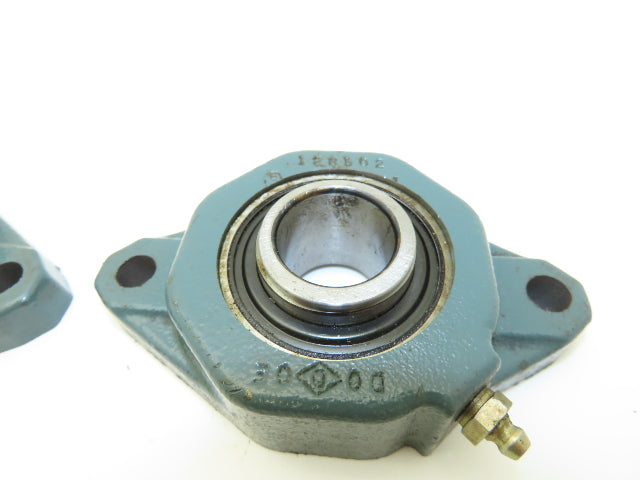 Dodge 128502 1 1/8 Flange Bearing 1 1/8" Bore 2 Bolt No Locking Collar Lot Of 2