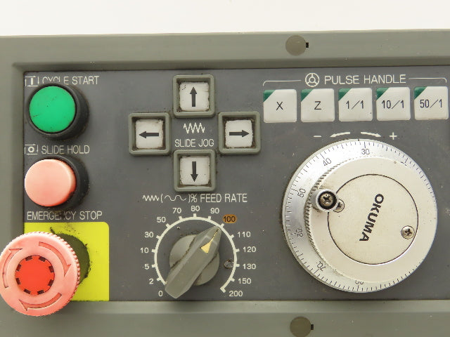 Okuma E0105-566-055-6 HMI Operator Control Panel With E-Stop & MPG Wheel *Read
