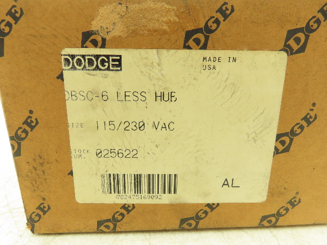 Dodge 025622 Motor Brake 115-230VAC 50/60Hz .22A