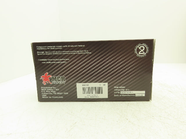 MCR Nitrishield Stealth Medium Black Nitrile Gloves 4 Mil 100ct Lot of 10