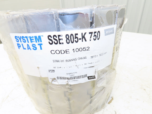 System Plast SSE 805-K 750 7.5" Stainless TableTop Straight Conveyor Chain 10'