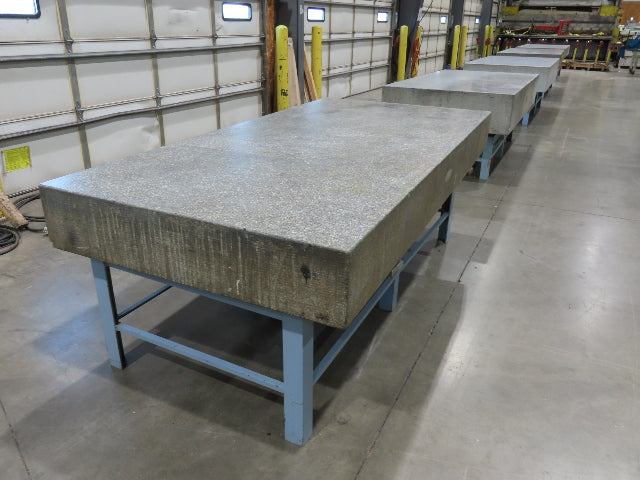 Challenger Granite Surface Inspection Plate Table 96x48x10" Grade B Type 8x4'