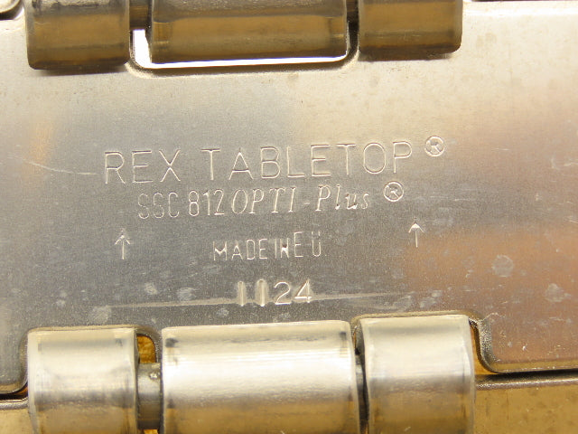 Rexnord SSC 812-K400 Opti-Plus 4" Stainless TableTop Straight Conveyor Chain 10'