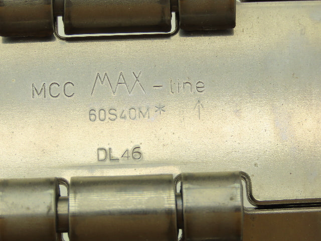 MCC 60S40M 4" Stainless Steel TableTop Straight Conveyor Chain 10' SSC 812-K400