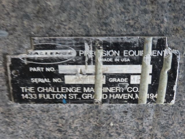 Challenge Surface Inspection Granite Plate 96x48x10" Table Grade B Type 8x4'