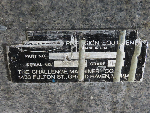 Challenge Surface Inspection Granite Plate 96x48x10" Table Grade B Type 8x4'