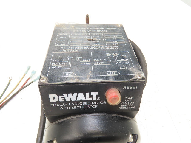 Dewalt 860193-00 Radial Arm Saw AC Motor 3.5Hp 3450rpm 120/208-240VAC 1Ph