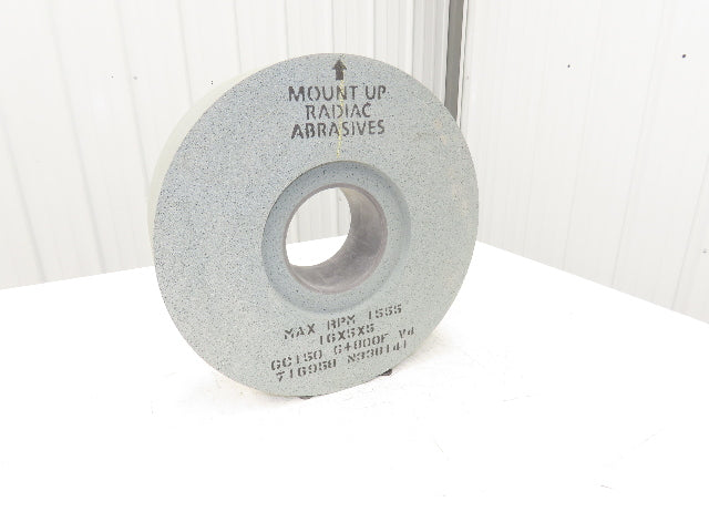 Radiac Abrasives N338141 16x5x5 Surface Grinding Wheel GC150 G+800F V4 1555RPM