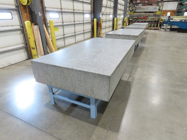 Rock of Ages 4x8' Granite Surface Inspection Plate Table 96x48x14" Layout