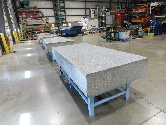 Rock of Ages 4x8' Granite Surface Inspection Plate Table 96x48x14" Layout