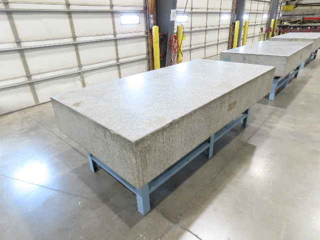Rock of Ages 4x8' Granite Surface Inspection Plate Table 96x48x14" Grade B Type