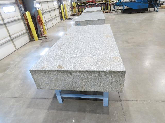 Rock of Ages 4x8' Granite Surface Inspection Plate Table 96x48x14" Grade B Type