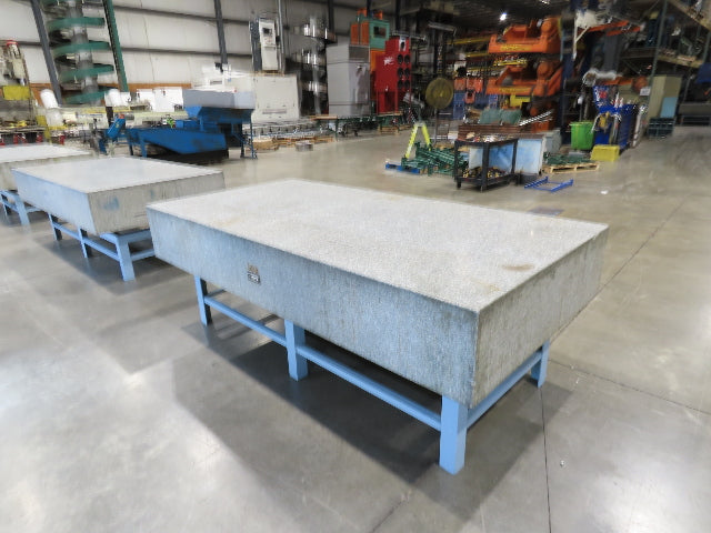 Rock of Ages 4x8' Granite Surface Inspection Plate Table 96x48x14" Grade B Type