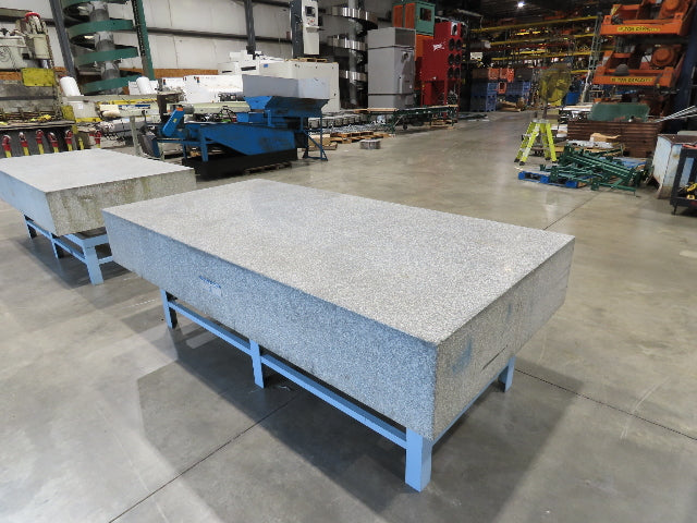 Rock of Ages 4x8' Granite Surface Inspection Plate Table 96x48x14" Grade B Type